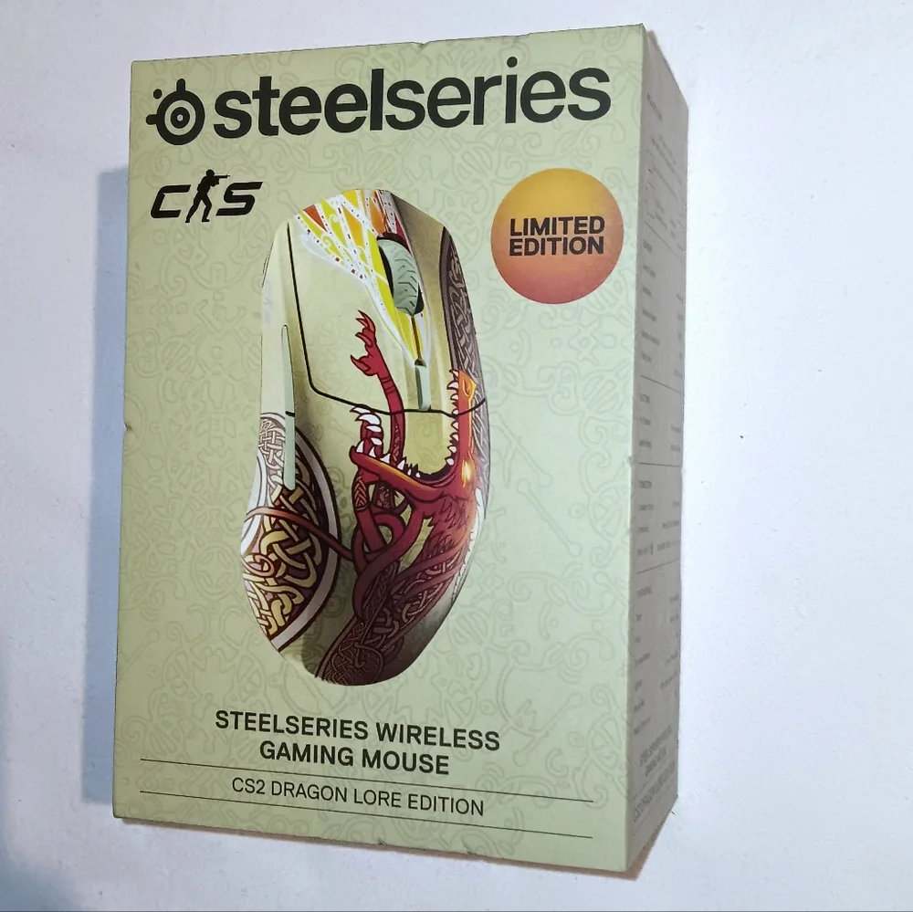 Steelseries Limeted Edition Aerox 3 CS2 Dragon Lore Gaming Mouse